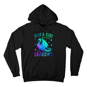 Cute Just A Girlss Who Loves Dragons Women Hoodie