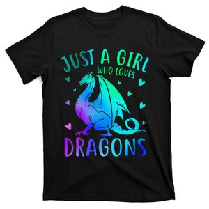 Cute Just A Girlss Who Loves Dragons Women T-Shirt