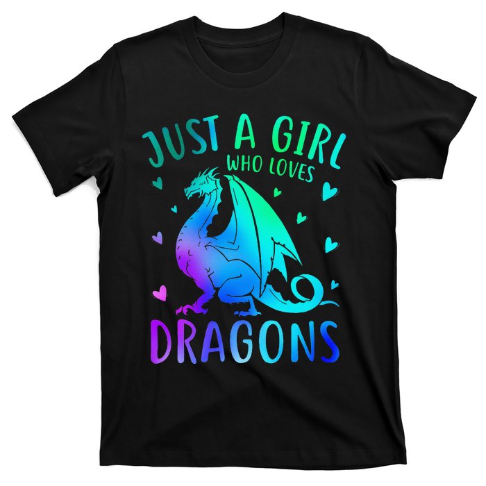 Cute Just A Girlss Who Loves Dragons Women T-Shirt