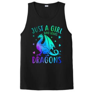 Cute Just A Girlss Who Loves Dragons Women PosiCharge Competitor Tank