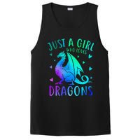 Cute Just A Girlss Who Loves Dragons Women PosiCharge Competitor Tank