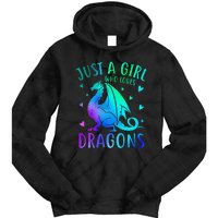 Cute Just A Girlss Who Loves Dragons Women Tie Dye Hoodie