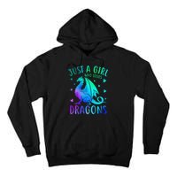 Cute Just A Girlss Who Loves Dragons Women Tall Hoodie