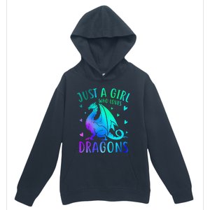 Cute Just A Girlss Who Loves Dragons Women Urban Pullover Hoodie