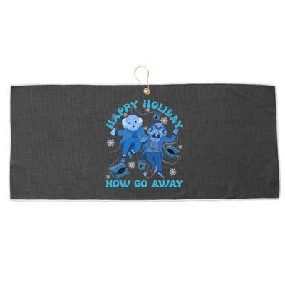 Christmas Jacob And Robert Marley Happy Holiday Now Go Away Large Microfiber Waffle Golf Towel