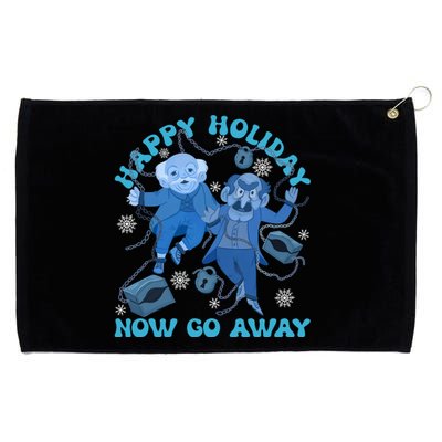 Christmas Jacob And Robert Marley Happy Holiday Now Go Away Grommeted Golf Towel