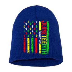 Celebrate Juneteenth Afro Pride Black History Month Gift Short Acrylic Beanie