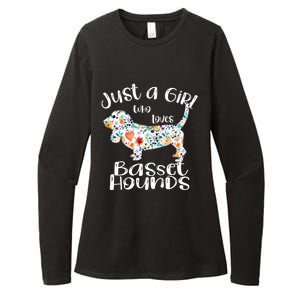 Cute Just A Girl Who Loves Basset Hounds Gift Womens CVC Long Sleeve Shirt