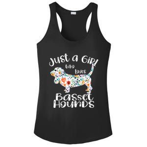 Cute Just A Girl Who Loves Basset Hounds Gift Ladies PosiCharge Competitor Racerback Tank