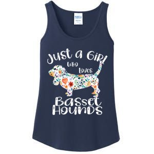 Cute Just A Girl Who Loves Basset Hounds Gift Ladies Essential Tank