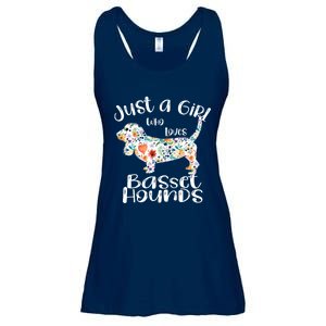 Cute Just A Girl Who Loves Basset Hounds Gift Ladies Essential Flowy Tank