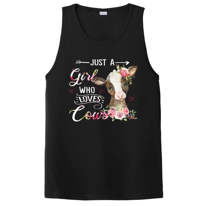 Cow Just A Girl Who Loves Cows Funny Gifts PosiCharge Competitor Tank