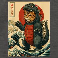 Catzilla Japanese Art Cat Cat Zilla Vector Backpack