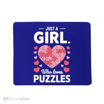 Cute Just A Who Loves Puzzles Design Gift Mousepad