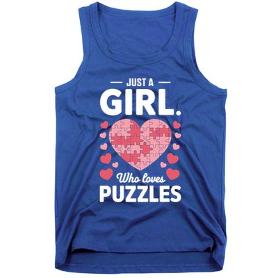Cute Just A Who Loves Puzzles Design Gift Tank Top