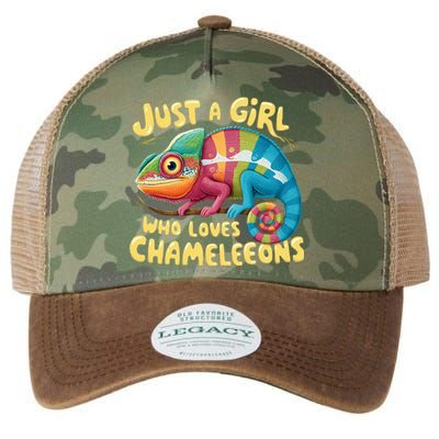 Chameleon Just A Girl Who Loves Chameleons Legacy Tie Dye Trucker Hat