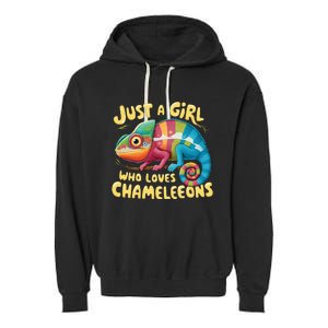 Chameleon Just A Girl Who Loves Chameleons Garment-Dyed Fleece Hoodie