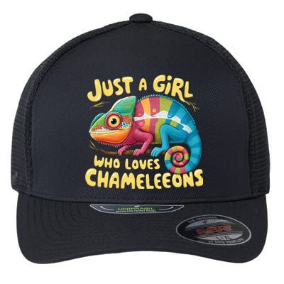 Chameleon Just A Girl Who Loves Chameleons Flexfit Unipanel Trucker Cap