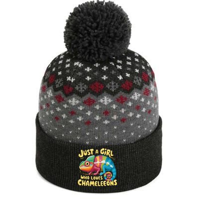 Chameleon Just A Girl Who Loves Chameleons The Baniff Cuffed Pom Beanie