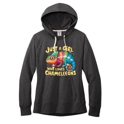 Chameleon Just A Girl Who Loves Chameleons Women's Fleece Hoodie