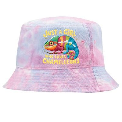 Chameleon Just A Girl Who Loves Chameleons Tie-Dyed Bucket Hat