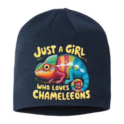 Chameleon Just A Girl Who Loves Chameleons Sustainable Beanie