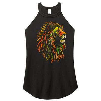 Celebrate Juneteenth African Lion Face Freedom Day 1865 Women’s Perfect Tri Rocker Tank