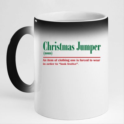 Christmas Jumper An Item Of Clothing One Is Forced To Wear Funny 11oz Black Color Changing Mug