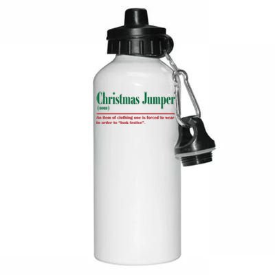 Christmas Jumper An Item Of Clothing One Is Forced To Wear Funny Aluminum Water Bottle