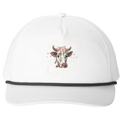 Cow Just A Girl Who Loves Cows Farmer Butcher Milk Snapback Five-Panel Rope Hat