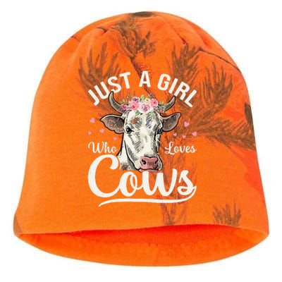 Cow Just A Girl Who Loves Cows Farmer Butcher Milk Kati - Camo Knit Beanie