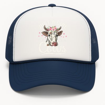 Cow Just A Girl Who Loves Cows Farmer Butcher Milk Trucker Hat