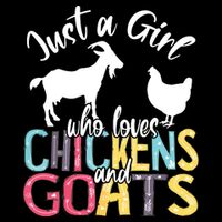 Cute Just A Girl Who Loves Chickens Goats Farmer Girl Cooling Performance Crew T-Shirt