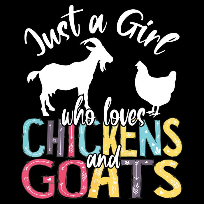 Cute Just A Girl Who Loves Chickens Goats Farmer Girl Cooling Performance Crew T-Shirt