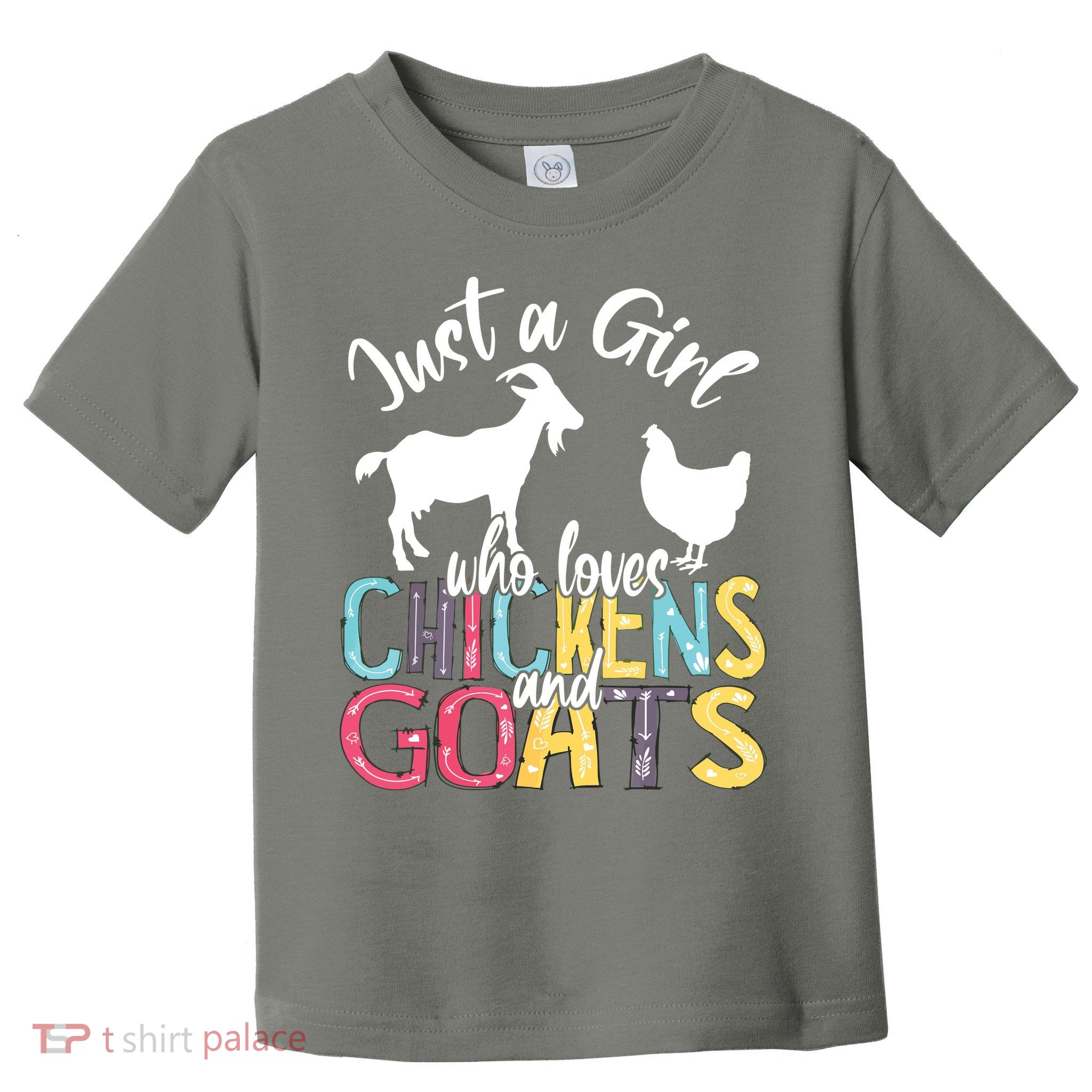 Cute Just A Girl Who Loves Chickens Goats Farmer Girl Toddler T-Shirt