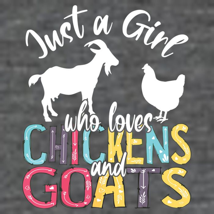 Cute Just A Girl Who Loves Chickens Goats Farmer Girl Toddler T-Shirt