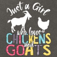 Cute Just A Girl Who Loves Chickens Goats Farmer Girl Cotton Canvas Backpack