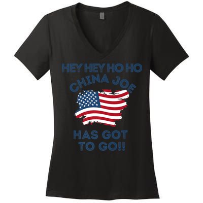 China Joe AntiJoe Biden Premium Women's V-Neck T-Shirt