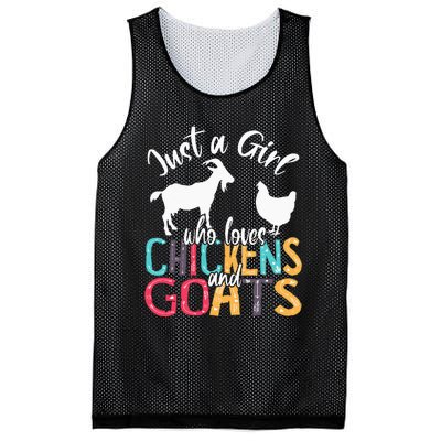 Cute Just A Girl Who Loves Chickens Goats Farmer Mesh Reversible Basketball Jersey Tank