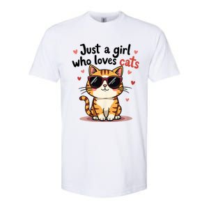 Cats Just A Girl Who Loves Cats Softstyle CVC T-Shirt