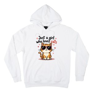 Cats Just A Girl Who Loves Cats Hoodie