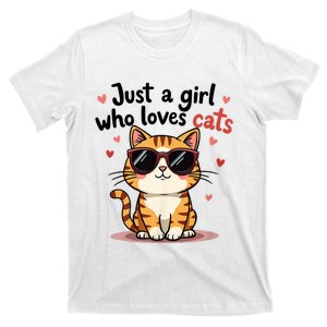 Cats Just A Girl Who Loves Cats T-Shirt