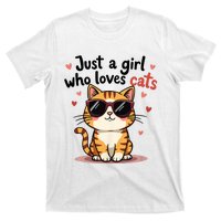 Cats Just A Girl Who Loves Cats T-Shirt