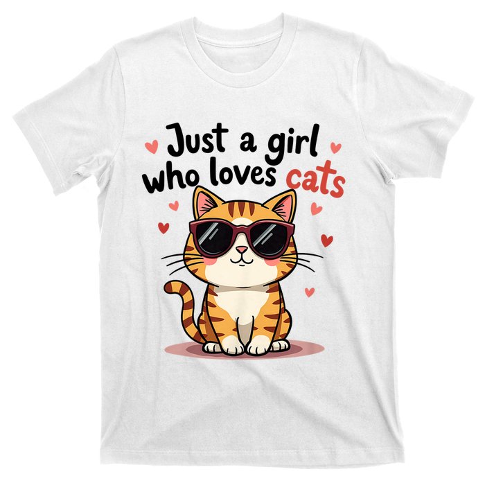 Cats Just A Girl Who Loves Cats T-Shirt