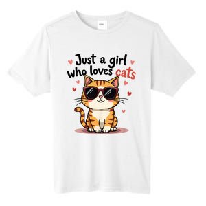 Cats Just A Girl Who Loves Cats Tall Fusion ChromaSoft Performance T-Shirt