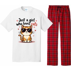 Cats Just A Girl Who Loves Cats Pajama Set