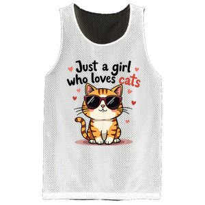 Cats Just A Girl Who Loves Cats Mesh Reversible Basketball Jersey Tank