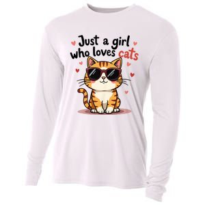 Cats Just A Girl Who Loves Cats Cooling Performance Long Sleeve Crew