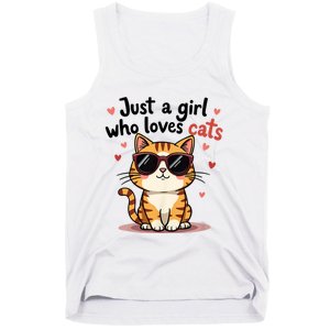 Cats Just A Girl Who Loves Cats Tank Top