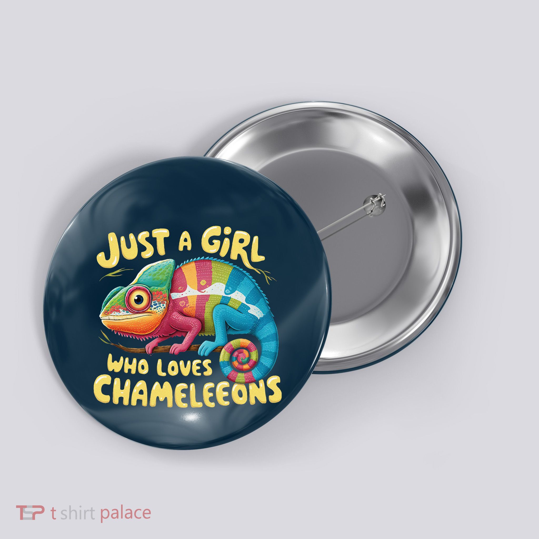 Chameleon Just A Girl Who Loves Chameleons Button